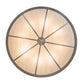 Meyda Lighting Commerce 48" 8-Light Nickel Inverted Pendant Light With Beige Fleshtone Idalight Shade Glass