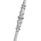 Meyda Lighting Commerce 48" 8-Light Nickel Inverted Pendant Light With Beige Fleshtone Idalight Shade Glass