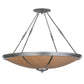 Meyda Lighting Commerce 48" 8-Light Nickel Semi-flush Mount Ceiling Light With Amber Botticino Idalight Shade