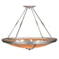 Meyda Lighting Commerce 48" 8-Light Nickel Semi-flush Mount Ceiling Light With Amber Botticino Idalight Shade