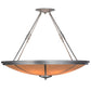 Meyda Lighting Commerce 48" 8-Light Nickel Semi-flush Mount Ceiling Light With Amber Botticino Idalight Shade