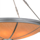 Meyda Lighting Commerce 48" 8-Light Nickel Semi-flush Mount Ceiling Light With Amber Botticino Idalight Shade