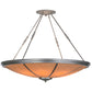 Meyda Lighting Commerce 48" 8-Light Nickel Semi-flush Mount Ceiling Light With Amber Botticino Idalight Shade