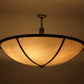Meyda Lighting Commerce 49" 6-Light Reticulated Black Jackson Inverted Pendant Light With Beige Fleshtone Idalight Shade
