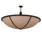Meyda Lighting Commerce 49" 6-Light Reticulated Black Jackson Inverted Pendant Light With Beige Fleshtone Idalight Shade