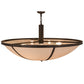 Meyda Lighting Commerce 49" 6-Light Reticulated Black Jackson Inverted Pendant Light With Beige Fleshtone Idalight Shade