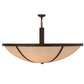 Meyda Lighting Commerce 49" 6-Light Reticulated Black Jackson Inverted Pendant Light With Beige Fleshtone Idalight Shade