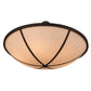 Meyda Lighting Commerce 49" 6-Light Reticulated Black Jackson Inverted Pendant Light With Beige Fleshtone Idalight Shade