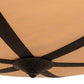 Meyda Lighting Commerce 49" 6-Light Reticulated Black Jackson Inverted Pendant Light With Beige Fleshtone Idalight Shade