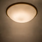 Meyda Lighting Commerce 49" 8-Light Buttered Brass Flush Mount Light With White Statuario Idalight Shade Glass