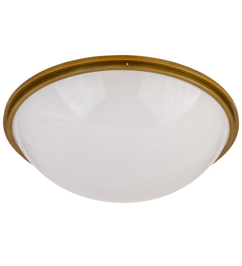 Meyda Lighting Commerce 49" 8-Light Buttered Brass Flush Mount Light With White Statuario Idalight Shade Glass