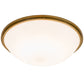 Meyda Lighting Commerce 49" 8-Light Buttered Brass Flush Mount Light With White Statuario Idalight Shade Glass