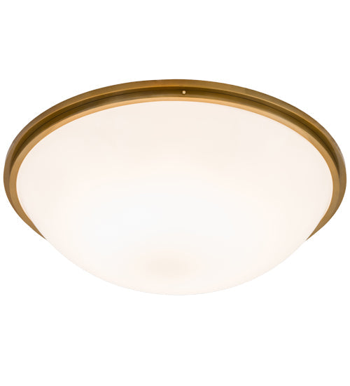 Meyda Lighting Commerce 49" 8-Light Buttered Brass Flush Mount Light With White Statuario Idalight Shade Glass