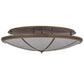 Meyda Lighting Commerce 60" 8-Light Brown Metallic Flush Mount Light With Whitestone Idalight Shade Glass