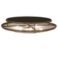 Meyda Lighting Commerce 60" 8-Light Brown Metallic Flush Mount Light With Whitestone Idalight Shade Glass