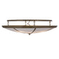 Meyda Lighting Commerce 60" 8-Light Brown Metallic Flush Mount Light With Whitestone Idalight Shade Glass
