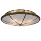 Meyda Lighting Commerce 60" 8-Light Brown Metallic Flush Mount Light With Whitestone Idalight Shade Glass