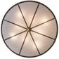 Meyda Lighting Commerce 60" 8-Light Brown Metallic Flush Mount Light With Whitestone Idalight Shade Glass
