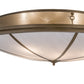 Meyda Lighting Commerce 60" 8-Light Brown Metallic Flush Mount Light With Whitestone Idalight Shade Glass