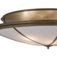 Meyda Lighting Commerce 60" 8-Light Brown Metallic Flush Mount Light With Whitestone Idalight Shade Glass