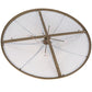 Meyda Lighting Commerce 60" 8-Light Brown Metallic Flush Mount Light With Whitestone Idalight Shade Glass