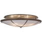 Meyda Lighting Commerce 60" 8-Light Brown Metallic Flush Mount Light With Whitestone Idalight Shade Glass