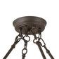 Meyda Lighting Commerce 60" 8-Light Oil Rubbed Bronze Inverted Pendant Light With White Statuario Idalight Shade Glass