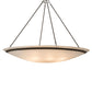 Meyda Lighting Commerce 60" 8-Light Oil Rubbed Bronze Inverted Pendant Light With White Statuario Idalight Shade Glass