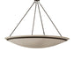 Meyda Lighting Commerce 60" 8-Light Oil Rubbed Bronze Inverted Pendant Light With White Statuario Idalight Shade Glass