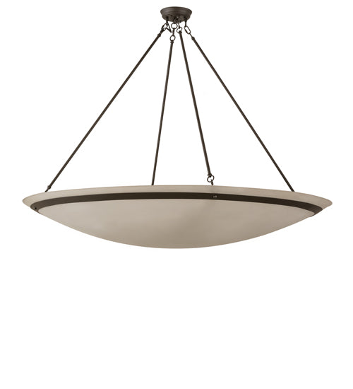 Meyda Lighting Commerce 60" 8-Light Oil Rubbed Bronze Inverted Pendant Light With White Statuario Idalight Shade Glass