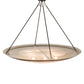 Meyda Lighting Commerce 60" 8-Light Oil Rubbed Bronze Inverted Pendant Light With White Statuario Idalight Shade Glass