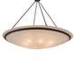 Meyda Lighting Commerce 60" 8-Light Oil Rubbed Bronze Inverted Pendant Light With White Statuario Idalight Shade Glass