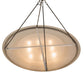 Meyda Lighting Commerce 60" 8-Light Oil Rubbed Bronze Inverted Pendant Light With White Statuario Idalight Shade Glass