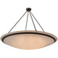Meyda Lighting Commerce 60" 8-Light Oil Rubbed Bronze Inverted Pendant Light With White Statuario Idalight Shade Glass