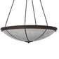 Meyda Lighting Commerce 70" Cafe Noir Inverted Pendant Light With Whitestone Idalight Shade