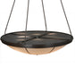 Meyda Lighting Commerce 70" Cafe Noir Inverted Pendant Light With Whitestone Idalight Shade