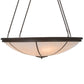 Meyda Lighting Commerce 70" Cafe Noir Inverted Pendant Light With Whitestone Idalight Shade