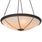 Meyda Lighting Commerce 70" Cafe Noir Inverted Pendant Light With Whitestone Idalight Shade