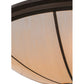 Meyda Lighting Commerce 70" Cafe Noir Inverted Pendant Light With Whitestone Idalight Shade