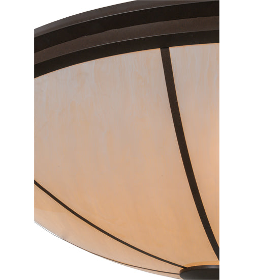 Meyda Lighting Commerce 70" Cafe Noir Inverted Pendant Light With Whitestone Idalight Shade