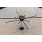Meyda Lighting Commerce 70" Cafe Noir Inverted Pendant Light With Whitestone Idalight Shade