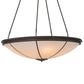 Meyda Lighting Commerce 70" Cafe Noir Inverted Pendant Light With Whitestone Idalight Shade