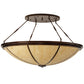 Meyda Lighting Commerce 72" 8-Light Copper Vein Semi-flush Mount Ceiling Light With Tawnyrock Idalight Shade Glass