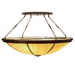 Meyda Lighting Commerce 72" 8-Light Copper Vein Semi-flush Mount Ceiling Light With Tawnyrock Idalight Shade Glass