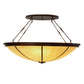 Meyda Lighting Commerce 72" 8-Light Copper Vein Semi-flush Mount Ceiling Light With Tawnyrock Idalight Shade Glass