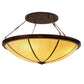 Meyda Lighting Commerce 72" 8-Light Copper Vein Semi-flush Mount Ceiling Light With Tawnyrock Idalight Shade Glass