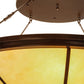 Meyda Lighting Commerce 72" 8-Light Copper Vein Semi-flush Mount Ceiling Light With Tawnyrock Idalight Shade Glass