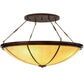 Meyda Lighting Commerce 72" 8-Light Copper Vein Semi-flush Mount Ceiling Light With Tawnyrock Idalight Shade Glass