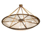 Meyda Lighting Commerce 72" 8-Light Gonze Matte Inverted Pendant Light With Fleshtone Idalight Shade