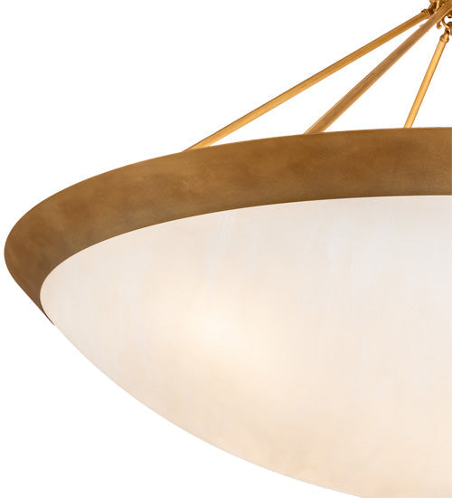 Meyda Lighting Commerce 72" 8-Light Gonze Matte Inverted Pendant Light With Fleshtone Idalight Shade